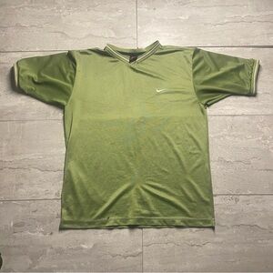 90s vintage Nike Men's Olive Green Short Sleeve Tee